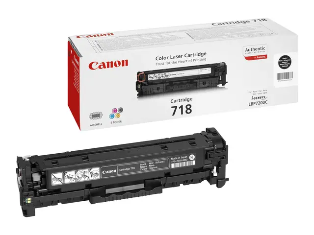 Canon 718 Black - Svart - original - tonerpatron - for ImageCLASS ...