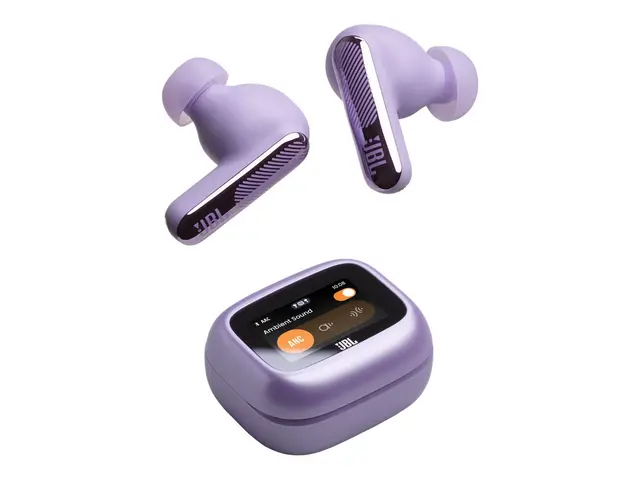 JBL LIVE Beam 4 - True wireless-hodetelefoner med mikrofon i øret - Bluetooth - aktiv støydemping - purpur 