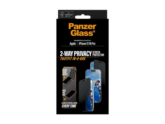 PanzerGlass - Skjermbeskyttelse for mobiltelefon ultra-wide fit wi...
