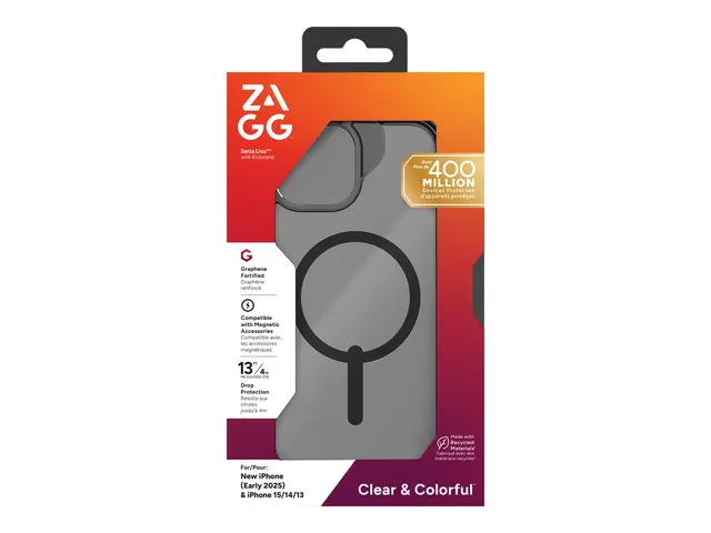 Zagg Santa Cruz Snap - Baksidedeksel for mobiltelefon - svart - fo...