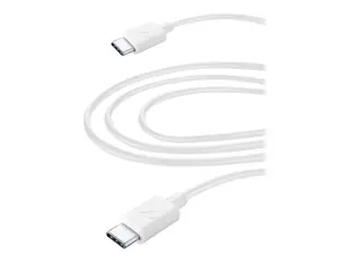 Cellular Line - USB-kabel - 24 pin USB-C (hann) til 24 pin USB-C (hann) 3 m - hvit
