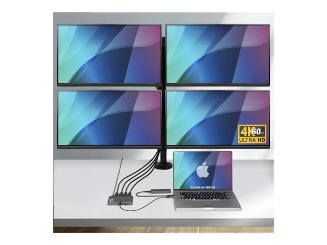 StarTech.com - dokkingstasjon USB-C / Displayport 4 x DP TAA-samsvar