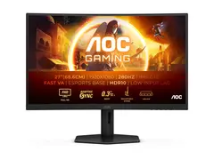 AOC Gaming C27G4ZXU - LED-skjerm gaming - kurvet - 27&quot; - 1920 x 1080 Full HD (1080p) @ 280 Hz - Fast VA - 300 cd/m&#178; - 4000:1 - HDR10 - 0.3 ms - h&#248;yttalere - svart