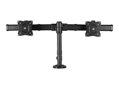 Startech Dual Monitor Mount - Supports Monitors 13" to 27" Adjustable - Desk Clamp or Grommet-Hole Desk Mount for Dual VESA Monitors - Black (ARMBARDUOG) stativ - for 2 skjermer - svart