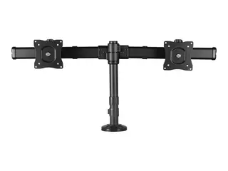 Startech Dual Monitor Mount - Supports Monitors 13" to 27" Adjustable - Desk Clamp or Grommet-Hole Desk Mount for Dual VESA Monitors - Black (ARMBARDUOG) stativ - for 2 skjermer - svart