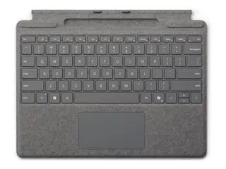 Microsoft Surface Pro Keyboard Tastatur - med styrepute, akselerometer, lagrings- og ladebakke for Surface Slim Pen 2 - platina - for Surface Pro 10 for Business