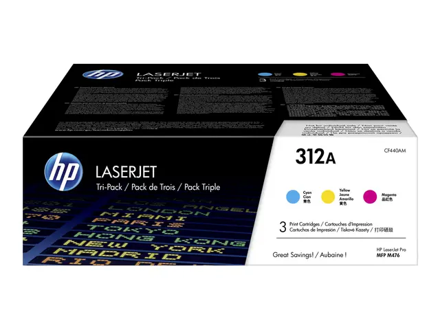 HP 312A - 3-pack - gul, cyan, magenta - original - LaserJet - tone...