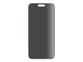 PanzerGlass - Skjermbeskyttelse for mobiltelefon ultrabred passform - glass - med personvernsfilter - 6.7&quot; - rammefarge svart (en pakke 10) - for Apple iPhone 15 Plus