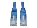 Eaton Tripp Lite Series Cat6 Gigabit Snagless Molded (UTP) Ethernet Cable (RJ45 M/M), PoE, Blue, 15 ft. (4.57 m) Koblingskabel - RJ-45 (hann) til RJ-45 (hann) - 4.6 m - UTP - CAT 6 - formst&#248;pt, uten hindringer, flertr&#229;det - bl&#229;