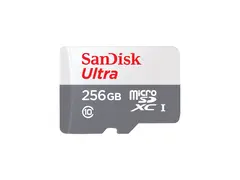 SanDisk Ultra - Flashminnekort (microSDXC til SD-adapter inkludert) 256 GB - Class 10 - microSDXC UHS-I
