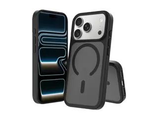 Screenor Icy - Beskyttende deksel for mobiltelefon MagSafe-samsvar - termoplast-polyuretan (TPU), akryl - svart - for Apple iPhone 17 Pro, 18 Pro