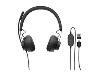 Logitech Zone Wired - Hodesett - on-ear - kablet USB-C - grafitt