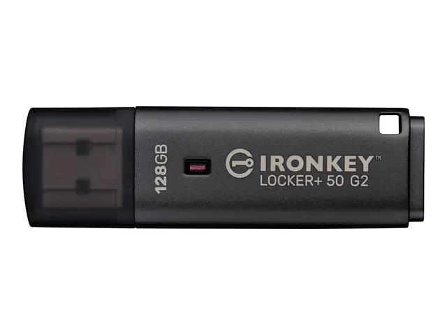 Kingston IronKey Locker+ 50 G2 - USB-flashstasjon - kryptert - 128...
