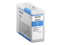 Epson T850200 - 80 ml - h&#248;ykapasitets cyan - original - blekkpatron - for SureColor P800, P800 Designer Edition, SC-P800