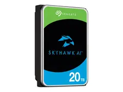 Seagate SkyHawk AI ST20000VE003 Harddisk - 20 TB - intern - 3.5" - SATA 6Gb/s - buffer: 512 MB - med 3-års Seagate Rescue Data Recovery
