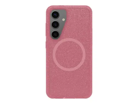 OtterBox Symmetry Series Clear - Baksidedeksel for mobiltelefon MagSafe-samsvar - polykarbonat, termoplastisk elastomer (TPE) - revb&#230;r (rosa) - for Samsung Galaxy S25 Ultra