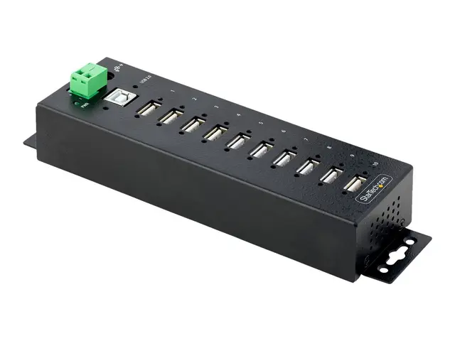 StarTech.com 10-Port Industrial USB 2.0 Hub, Rugged Hub w/15kV Air...