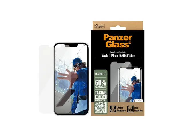PanzerGlass - Skjermbeskyttelse for mobiltelefon klassisk passform...