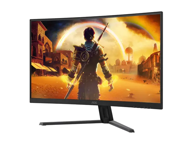 AOC Gaming C32G42ZE - G4 Series - LED-skjerm gaming - kurvet - 32" (31.5" synlig) - 1920 x 1080 Full HD @ 240 Hz - VA - 300 cd/m² - 3500:1 - HDR10 - 0.3 ms - HDMI, DisplayPort - svart, rød 