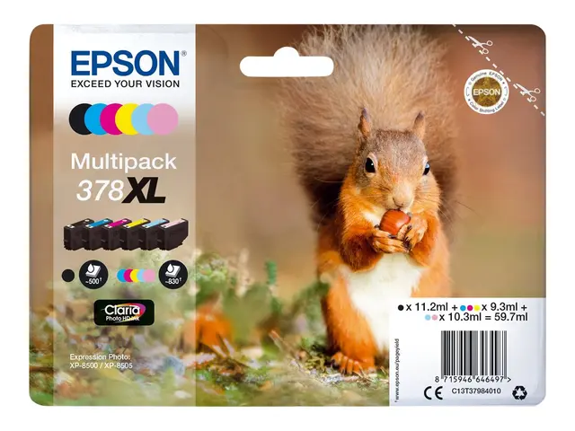 Epson 378XL Multipack - 6-pack - 59.7 ml - XL - svart, gul, cyan, ...