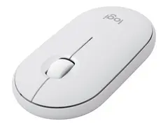 Logitech Pebble Mouse 2 M350s - Mus optisk - 3 knapper - trådløs - Bluetooth 5.2 LE - tonalhvit