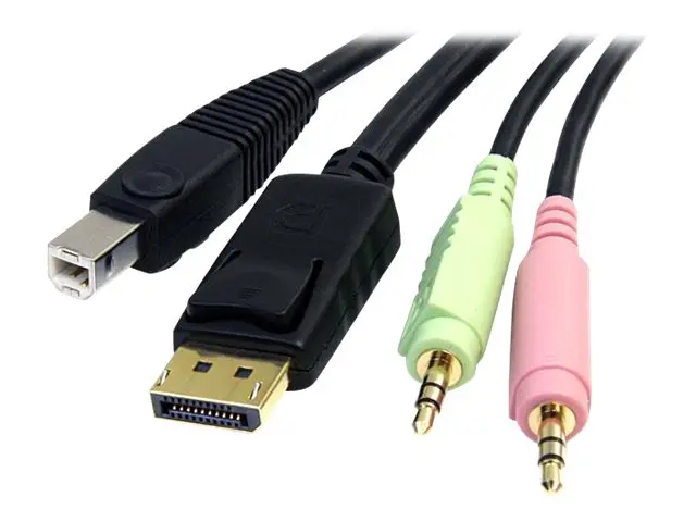 StarTech.com 6ft 4-in-1 USB DisplayPort® KVM Switch Cable w/ Audio...