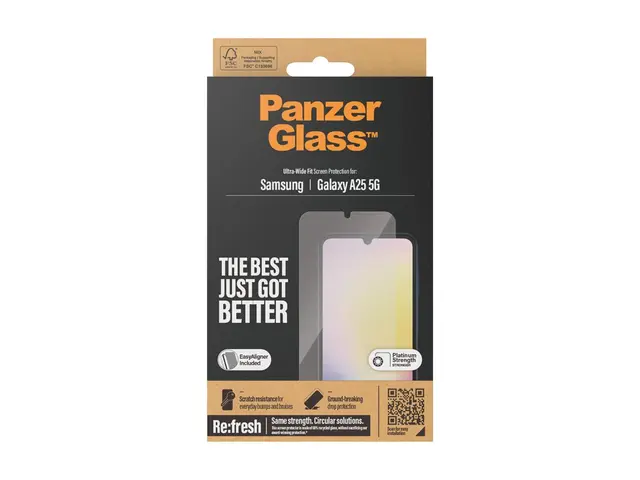 PanzerGlass - Skjermbeskyttelse for mobiltelefon ultravid passform...