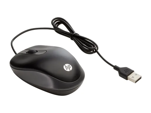 HP Travel - Mus optisk 3 knapper kablet USB
