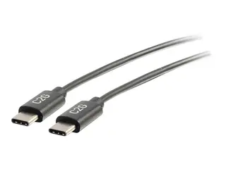 C2G 3ft USB C Cable - USB C to USB C Cable USB C 2.0 3A - 480 Mbps - M/M - USB-kabel - USB-C (hann) reversibel til USB-C (hann) reversibel - USB 2.0 - 30 V - 3 A - 91.4 cm - svart