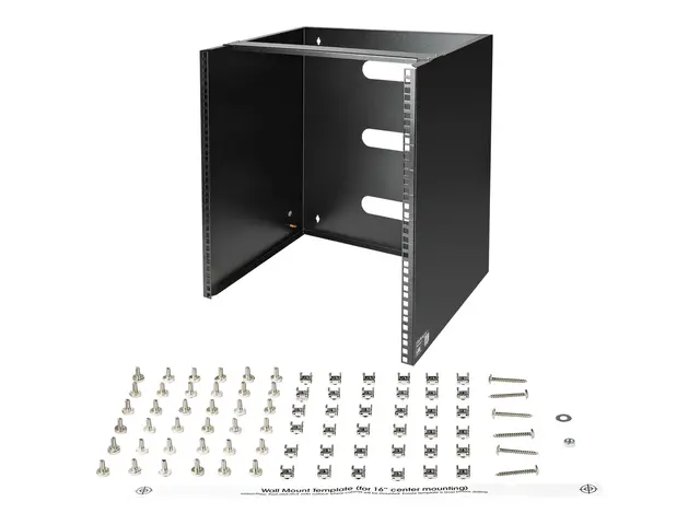 Startech Wall Mount Patch Panel Rack - 15U 2 Post Open Frame Netwo...