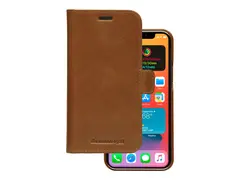 dbramante1928 Lynge - Lommebok for mobiltelefon helnarvet lær - gyllenbrun - for Apple iPhone 12, 12 Pro