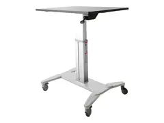 STARTECH MOBILE SIT STAND WORKSTATION WITH 31.5 WORK SURFACE