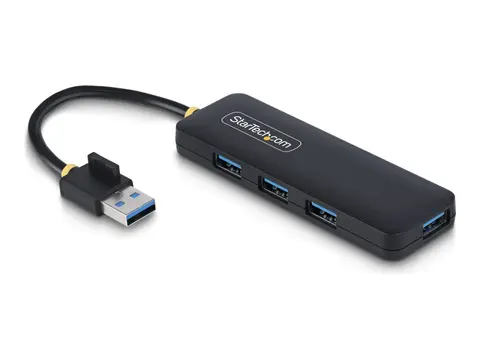 StarTech.com 4-Port USB-A Hub, 5Gbps, Bus Powered, Small Travel Mini Hub Hub - 4 x USB 3.2 Gen 1 - stasjon&#230;r