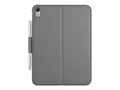 Logitech Slim Folio - Tastatur og folioveske tr&#229;dl&#248;s - Bluetooth LE - AZERTY - Fransk - Oxford-gr&#229; - for Apple 10.9-inch iPad (10. generasjon)