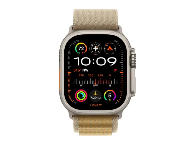 Apple Watch Ultra 2 - 49 mm naturlig titan smartklokke med Alpine ...