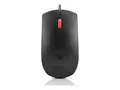Lenovo - Mus - ergonomisk - optisk - 3 knapper kablet - USB-A - svart - brun boks - CRU