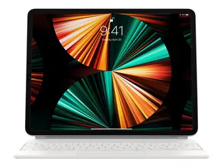 Apple Magic Keyboard - Tastatur og folioveske med styrepute - bakbelysning - Apple Smart connector - QWERTY - Norsk - hvit - for 12.9-inch iPad Pro; 13-inch iPad Air