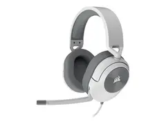 CORSAIR Gaming HS55 SURROUND - Hodesett - full størrelse kablet - 3,5 mm jakk - hvit