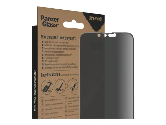 PanzerGlass Privacy - Skjermbeskyttelse for mobiltelefon ultrabred...