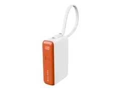 HyperJuice Flex Mini - Strømbank - 10000 mAh 30 watt - PD (USB-C) - vermiljon-oransje