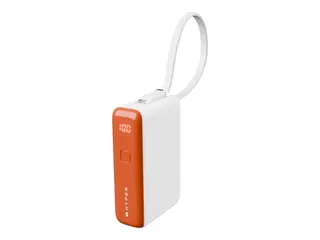 HyperJuice Flex Mini - Strømbank - 10000 mAh 30 watt - PD (USB-C) - vermiljon-oransje