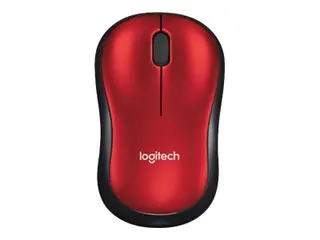 Logitech M185 - Mus - optisk - trådløs - 2.4 GHz USB trådløs mottaker - rød