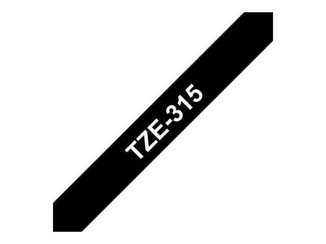 Brother TZe-315 - Standardklebemiddel hvitt på svart Rull (0,6 cm ...