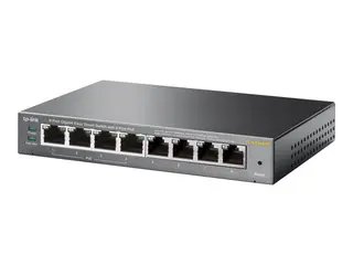 TP-Link Easy Smart TL-SG108PE - Switch smart - 4 x 10/100/1000 (4 PoE+) + 4 x 10/100/1000 - stasjon&#230;r - PoE+ (64 W)
