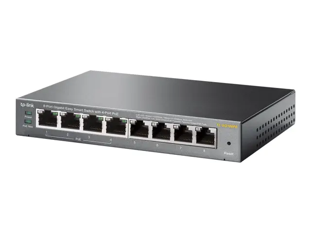 TP-Link Easy Smart TL-SG108PE - Switch smart 4 x 10/100/1000 (4 Po...