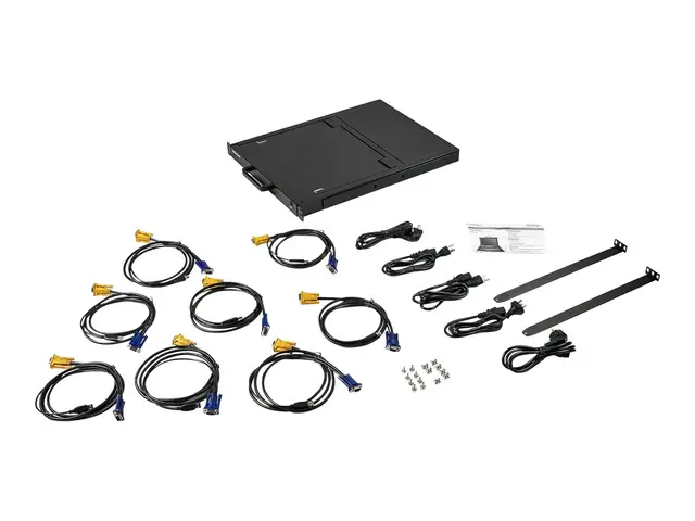 StarTech 8 Port Rackmount KVM Console with 6ft Cables, Integrated ...