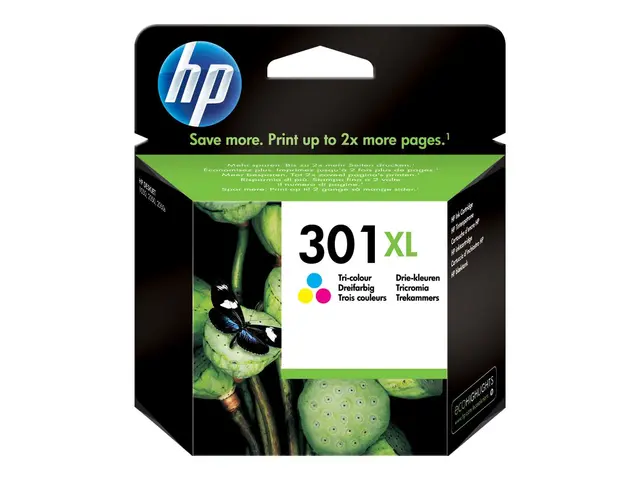 HP 301XL - 6 ml Høy ytelse farge (cyan, magenta, gul) original ble...