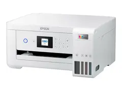 Epson EcoTank ET-2856 - Multifunksjonsskriver farge - ink-jet - p&#229;fyllbar - A4 (medie) - opp til 10.5 spm (trykking) - 100 ark - Wi-Fi, USB - hvit