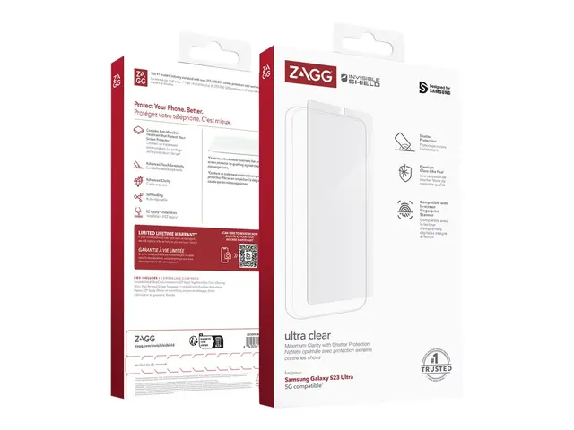 ZAGG InvisibleShield Ultra Clear - Skjermbeskyttelse for mobiltele...