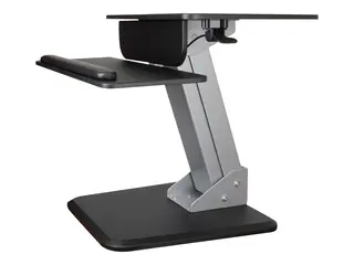 Startech Height Adjustable Standing Desk Converter Sit Stand Desk with One-finger Adjustment - Ergonomic Desk (ARMSTS) monteringssett - for LCD-skjerm / tastatur / mus / bærbar - svart, sølv